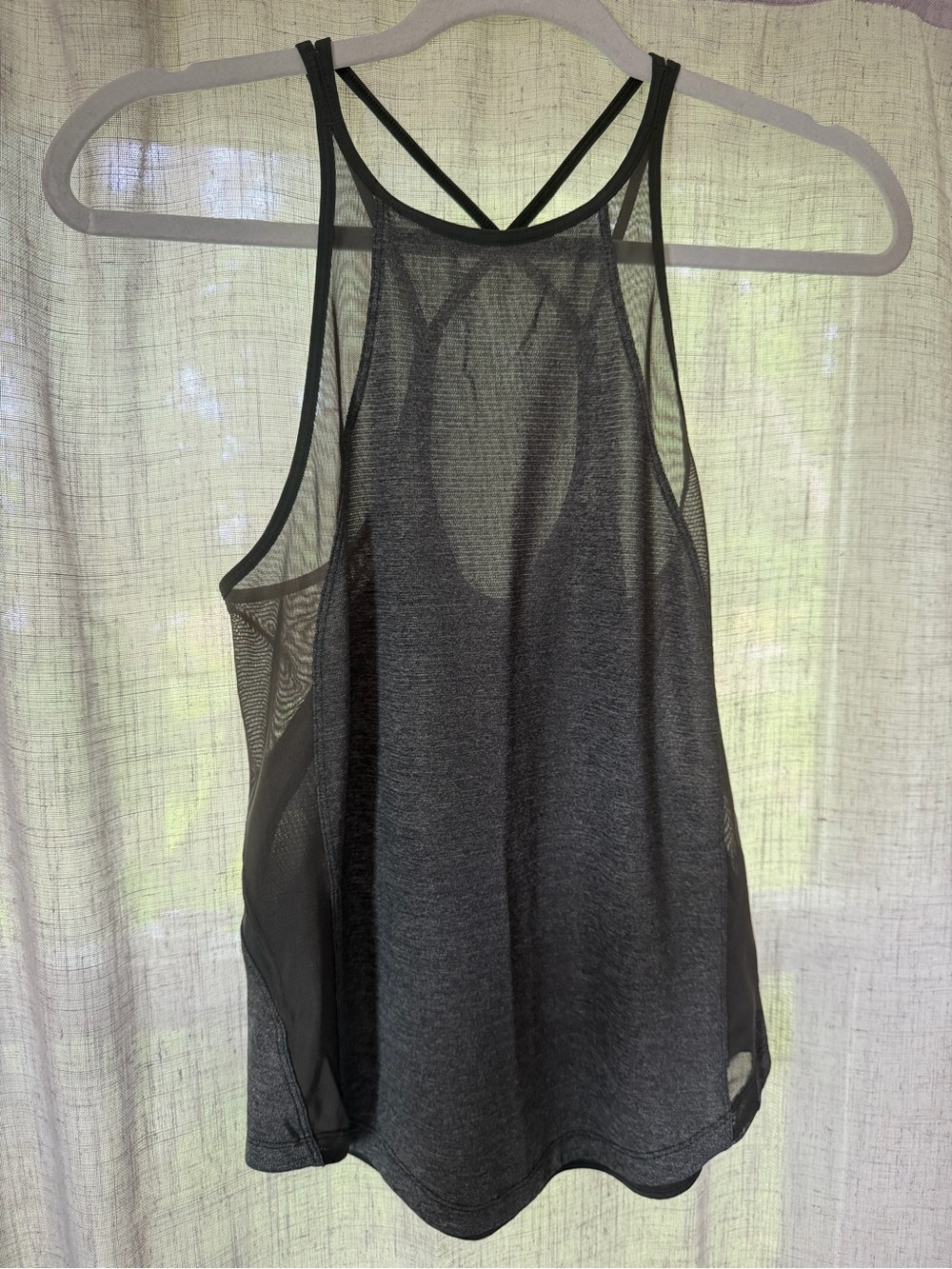 lululemon athletica Black Mesh Strappy Athletic Tank